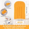 image:imageZubebe 12 Pcs Duster Refill Reusable Fleece Duster Refills Feather Flat Dusters Multi Surface Washable Cleaning Pads Tools for Home Blinds Car Pet Furniture Fans YellowGreyTurqOrange