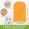 image:imageZubebe 12 Pcs Duster Refill Reusable Fleece Duster Refills Feather Flat Dusters Multi Surface Washable Cleaning Pads Tools for Home Blinds Car Pet Furniture Fans YellowGreyTurqOrange