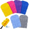 image:imageZubebe 12 Pcs Duster Refill Reusable Fleece Duster Refills Feather Flat Dusters Multi Surface Washable Cleaning Pads Tools for Home Blinds Car Pet Furniture Fans YellowGreyTurqBright Color