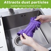 image:imageZubebe 12 Pcs Duster Refill Reusable Fleece Duster Refills Feather Flat Dusters Multi Surface Washable Cleaning Pads Tools for Home Blinds Car Pet Furniture Fans YellowGreyTurqDark Color