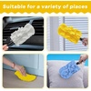 image:imageZubebe 12 Pcs Duster Refill Reusable Fleece Duster Refills Feather Flat Dusters Multi Surface Washable Cleaning Pads Tools for Home Blinds Car Pet Furniture Fans YellowGreyTurqWhite  Blue  Yellow