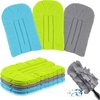 image:imageZubebe 12 Pcs Duster Refill Reusable Fleece Duster Refills Feather Flat Dusters Multi Surface Washable Cleaning Pads Tools for Home Blinds Car Pet Furniture Fans YellowGreyTurqBlue  Green  Gray