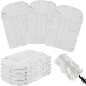 image:imageZubebe 12 Pcs Duster Refill Reusable Fleece Duster Refills Feather Flat Dusters Multi Surface Washable Cleaning Pads Tools for Home Blinds Car Pet Furniture Fans YellowGreyTurqWhite