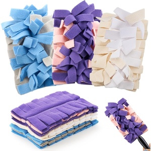 image:imageZubebe 12 Pcs Duster Refill Reusable Fleece Duster Refills Feather Flat Dusters Multi Surface Washable Cleaning Pads Tools for Home Blinds Car Pet Furniture Fans YellowGreyTurqClassic Color