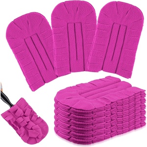image:imageZubebe 12 Pcs Duster Refill Reusable Fleece Duster Refills Feather Flat Dusters Multi Surface Washable Cleaning Pads Tools for Home Blinds Car Pet Furniture Fans YellowGreyTurqPeach Red