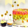 image:imageZubebe Summer Bees Cocktail Picks Sunflower Bamboo Toothpicks Cocktail Toothpicks for Cupcake Fruit Appetizers Drinks Baby Shower Party Decorations100 Pcs200